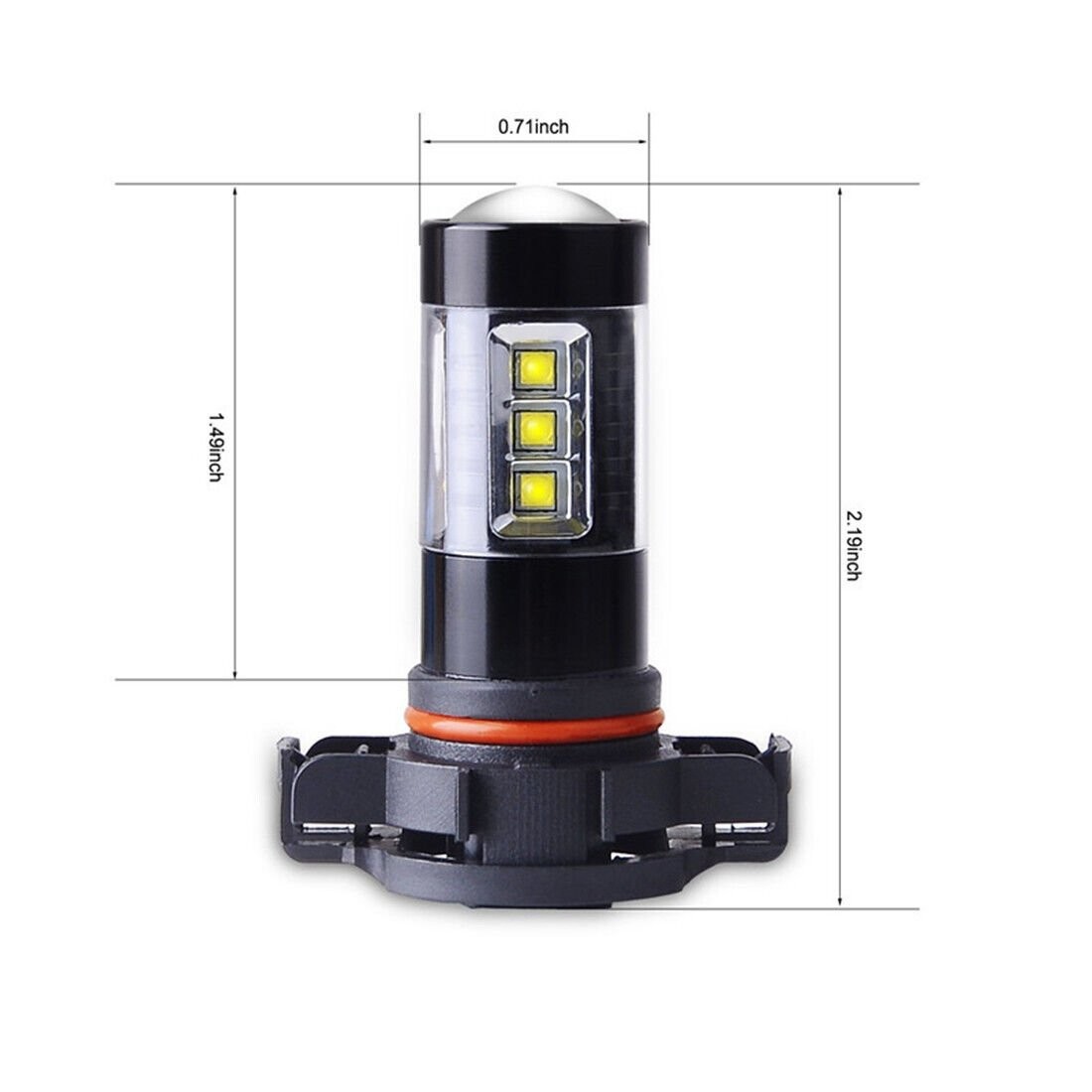 Lamp LED H16 5202 Fog DRL Light Super Bulb Bright 6000LM Amber Yellow 2/10x