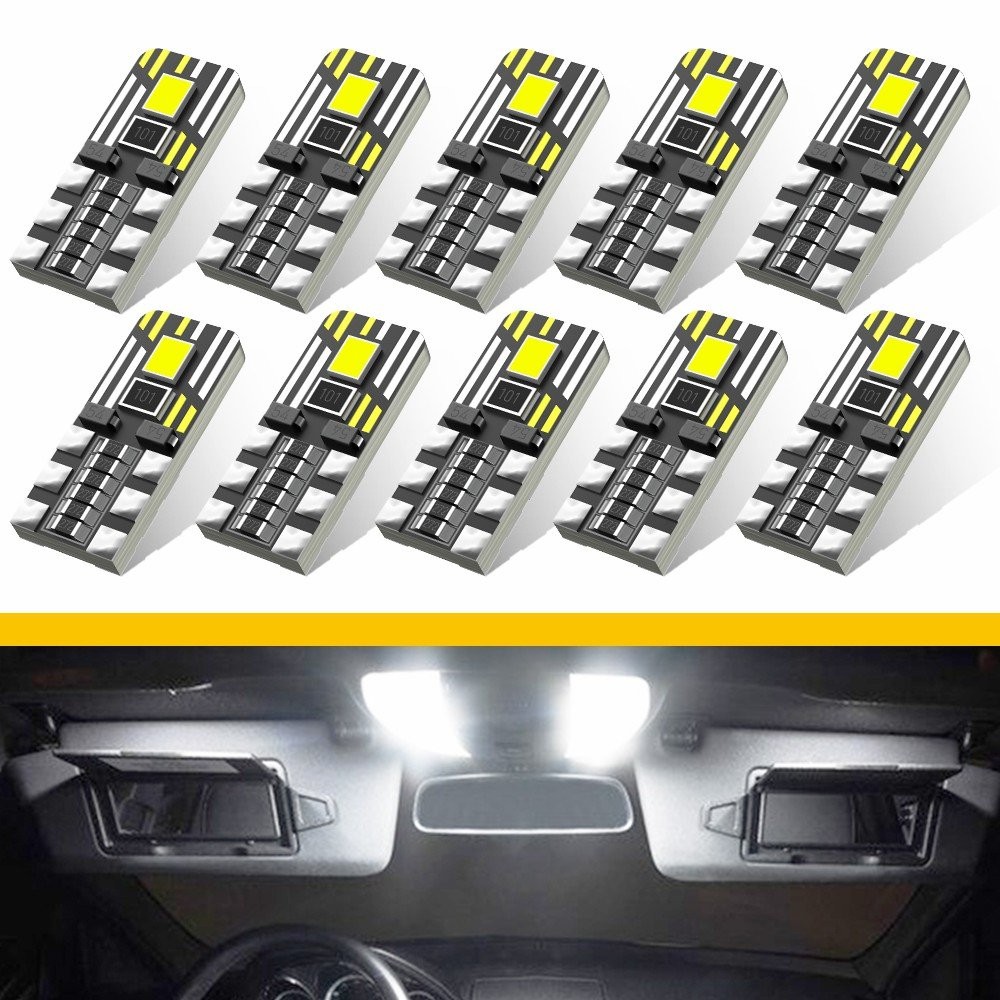 AUXITO T10 194 168 2825 W5W 2-LED License Plate Inside Map Trunk Light 200LM B*