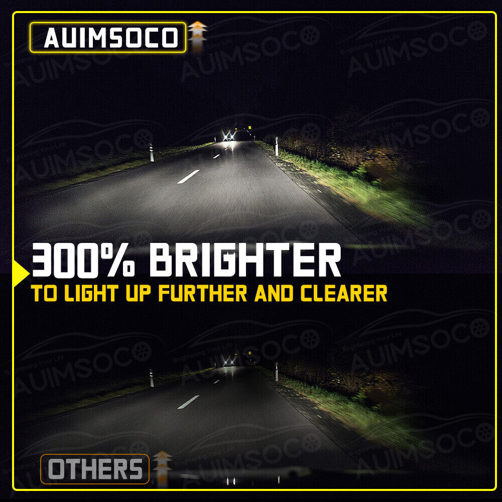 2x CANBUS H11 LED Headlight Kit Low Beam Bulbs Super Bright 720000LM 1000K White