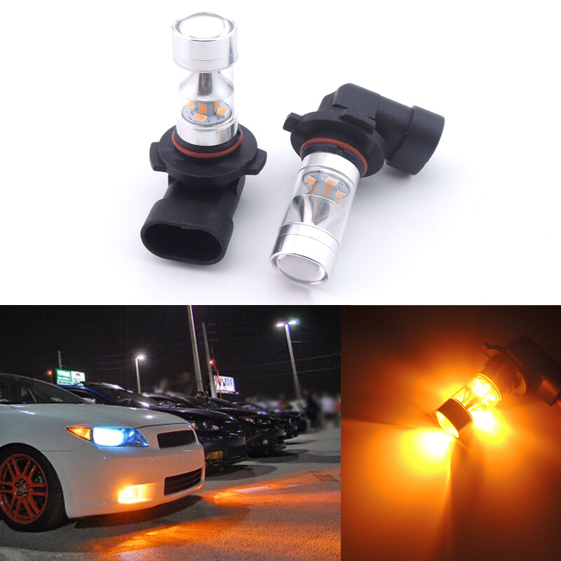 2 Bright Amber 9006 HB4 9012 Car Truck Pickup Fog Lights Driving Lamp LED Bulbs
