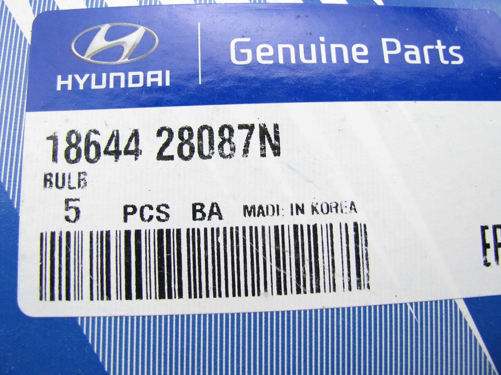 (5) NEW – OEM Turn Signal Light Bulb (5 Pcs) For Hyundai 1864428087N