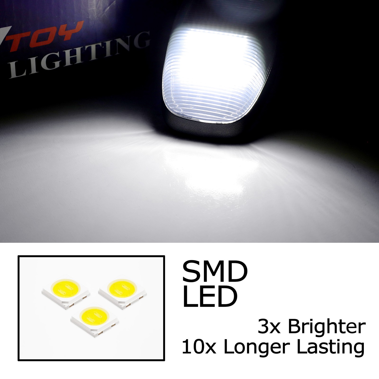 OE-Replace Smoke Lens White Full LED Cab Roof Lights For Dodge 19+ RAM 2500 3500