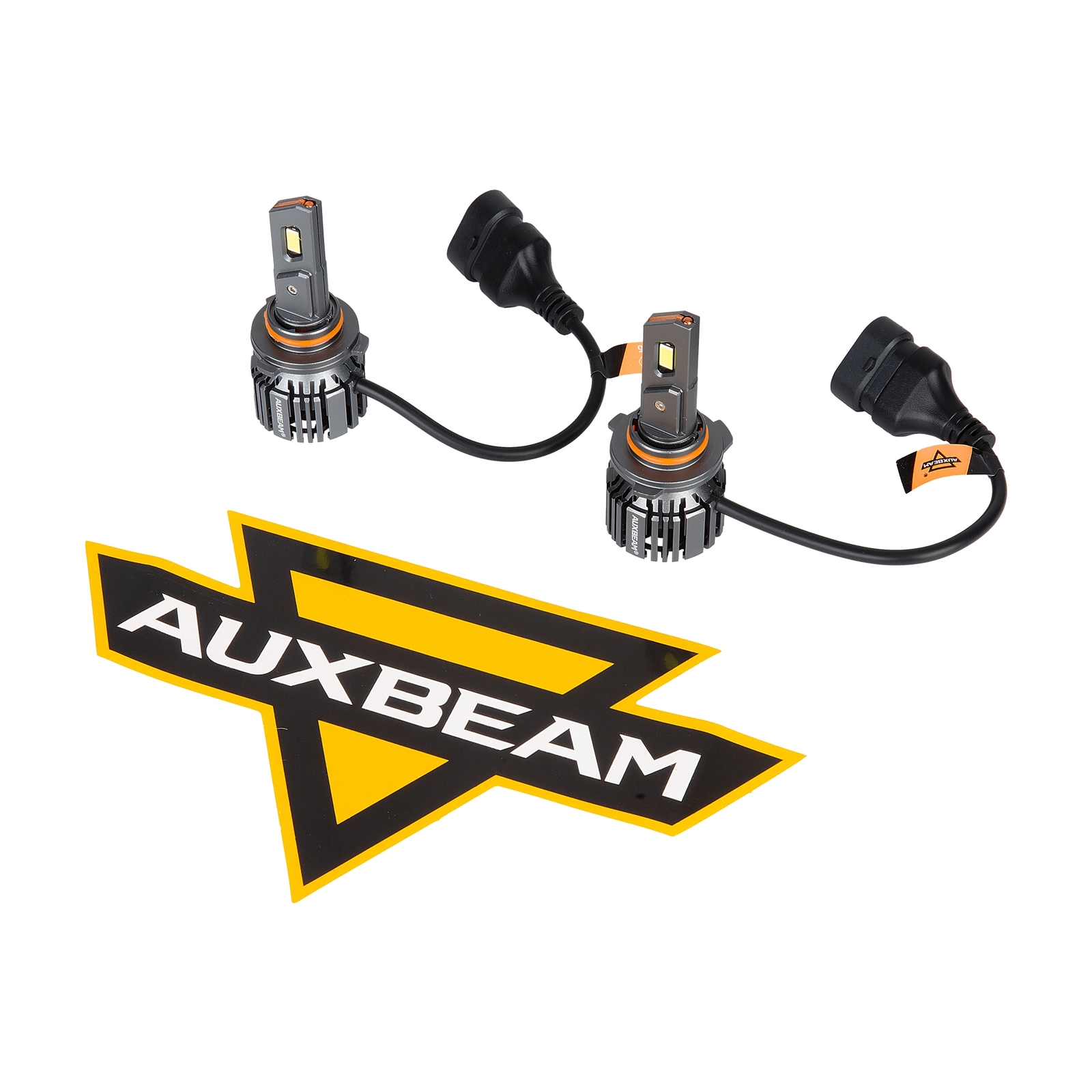AUXBEAM 9005+9006 Combo LED Headlight Kit Bulbs Hi/Low Beam 20000LM 6500K Canbus