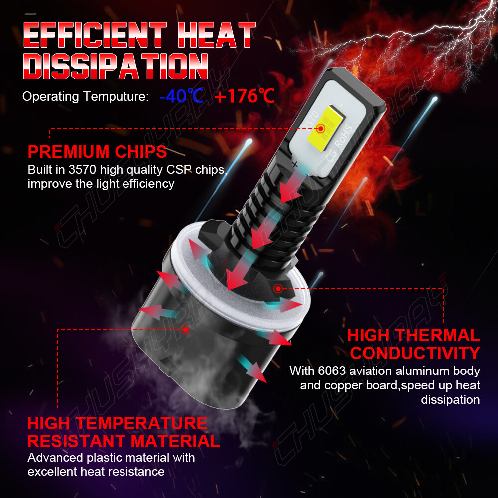 For Nissan Titan 2004-2015 6x Combo LED Headlights High/Low Beam Fog Light Bulbs