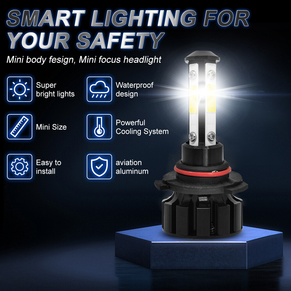 For Buick Envision 2016-2019 Combo 9012 H11 LED Headlight + Fog Light 6000K Bulb