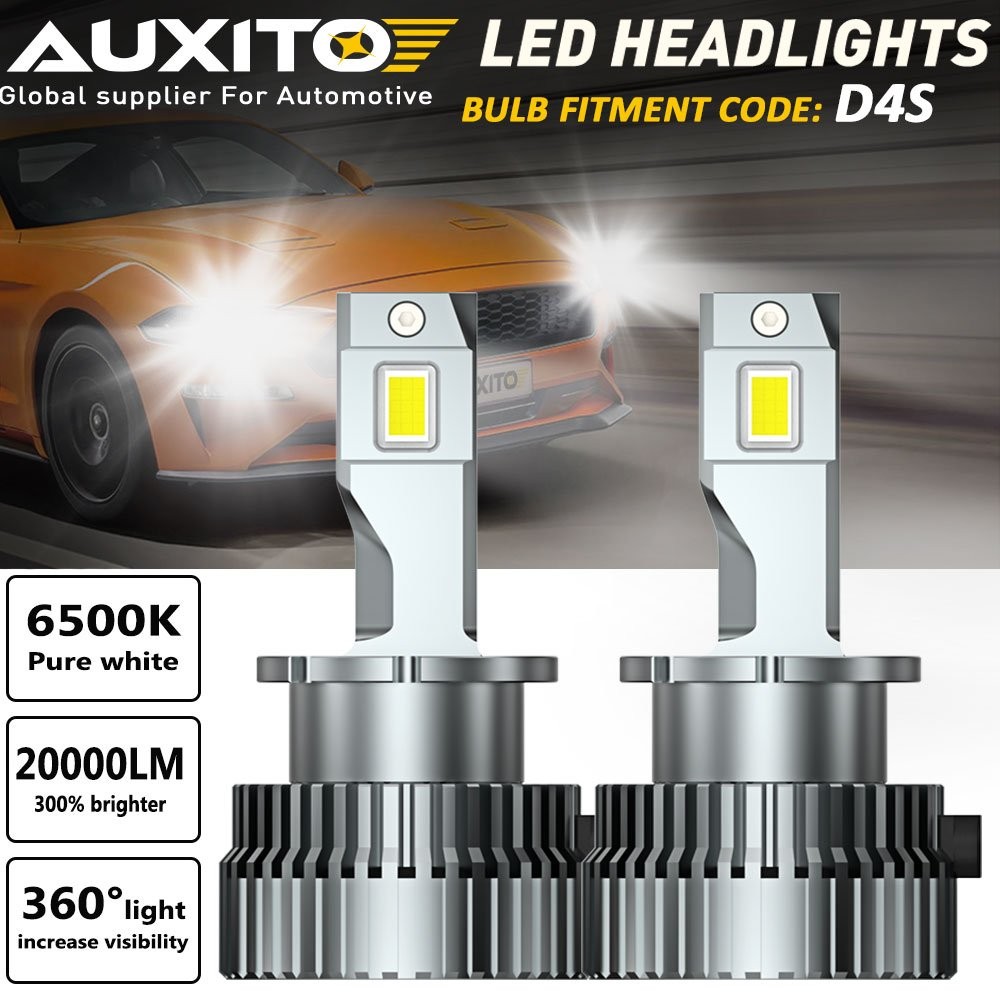 2PCS D4S D4R LED Headlight Replace HID Xenon Super Bright 6000K Conversion Kit