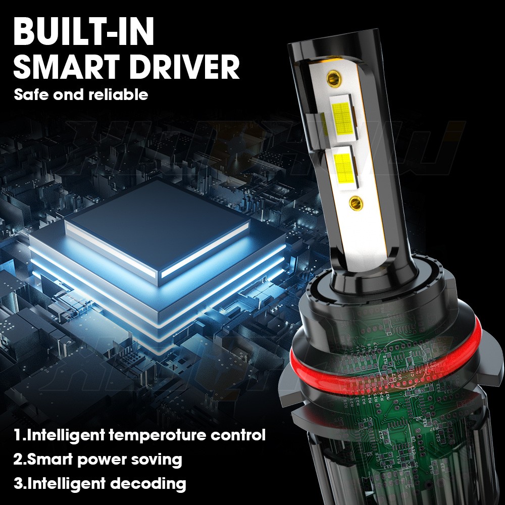 Super Bright LED Pure White 9007 Headlight Bulb Replacement, Light on Road