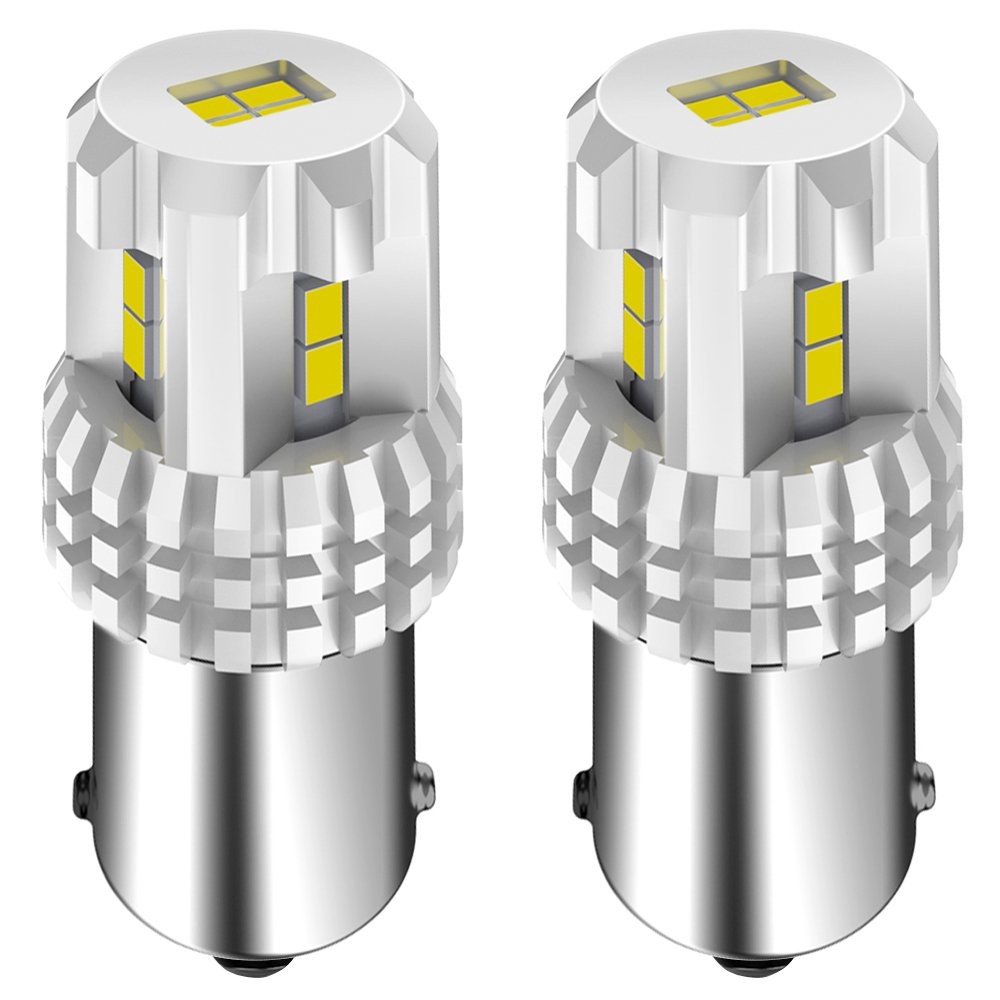 8PCS White 1156 7506 P21W BA15S LED Car Reverse Tail Parking Light DRL Bulbs 12V