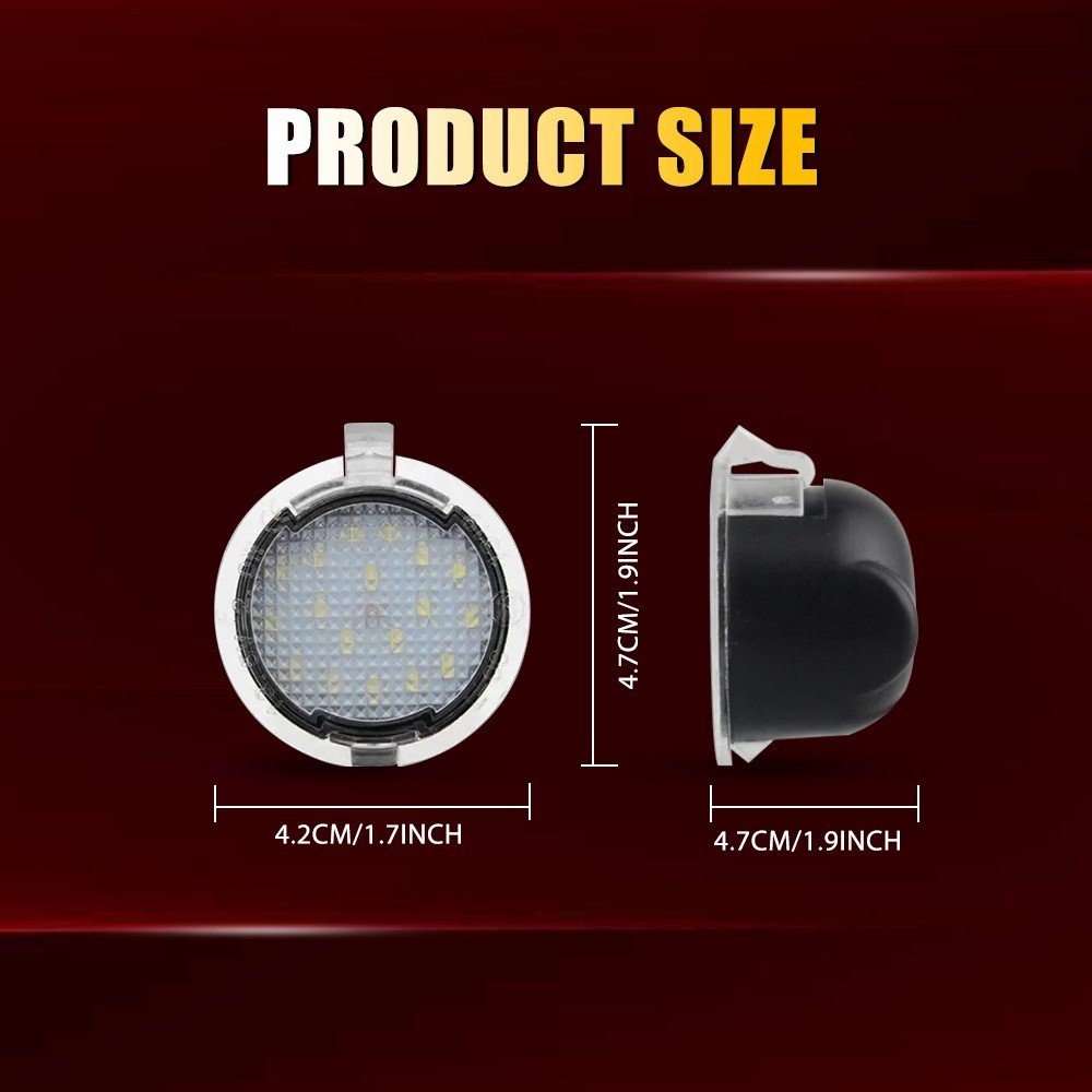 LED Side Rear View Mirror Puddle Lights For Ford F150 Explorer Edge Taurus 1-10X
