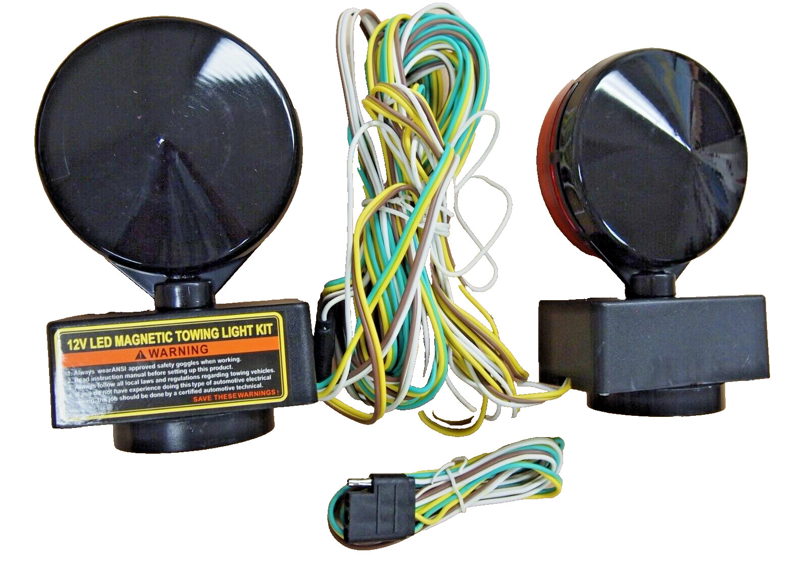 12V LED Magnetic Towing Trailer Light Kit 24 LEDS Multi-Function DOT HTLLM-008