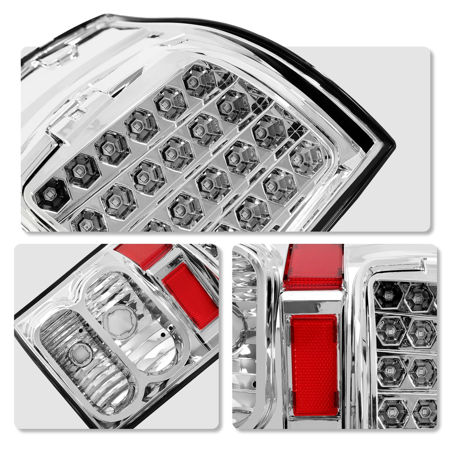 Pair LED Tail Lights Brake Lamps Smoke Lens For Toyota Tundra Pickup 2007-2013
