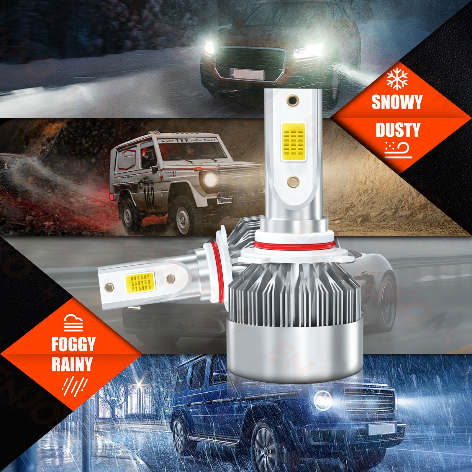 For Buick Encore 2013-2020 9005 H11 H11 LED Headlight Hi/Low Beam+Fog Light Bulb