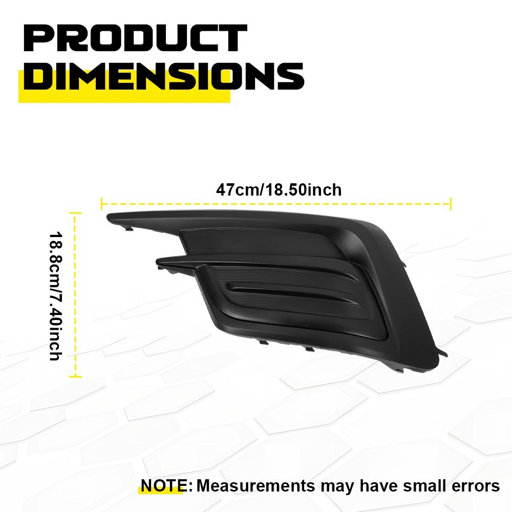 Front Left Right 2-20X Black Fog Light Bezel Cover for 2018-2019 Subaru Legacy