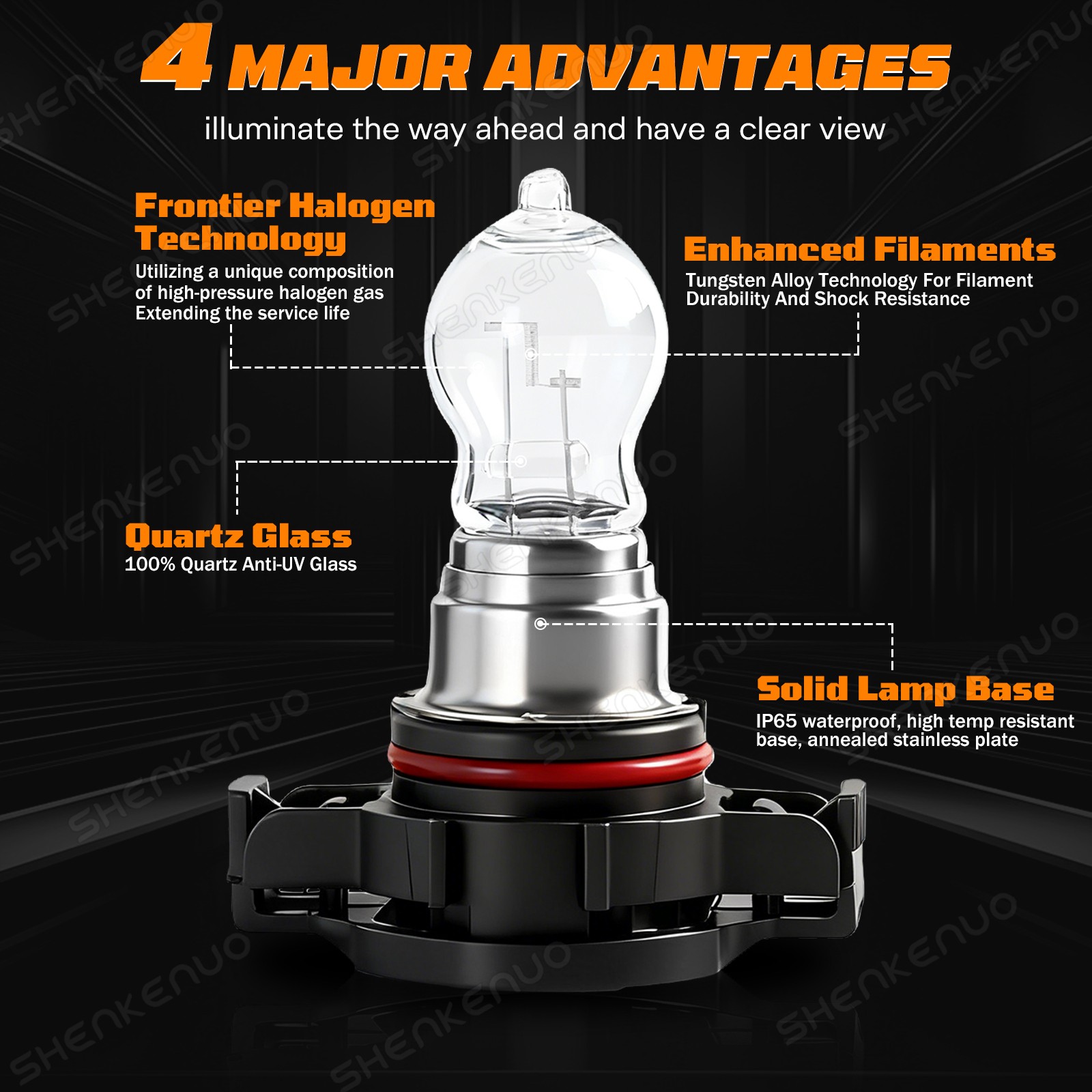 For Chevrolet Tahoe 2007-2014 H16 5202 3400K Warm White Halogen Fog Light Bulbs