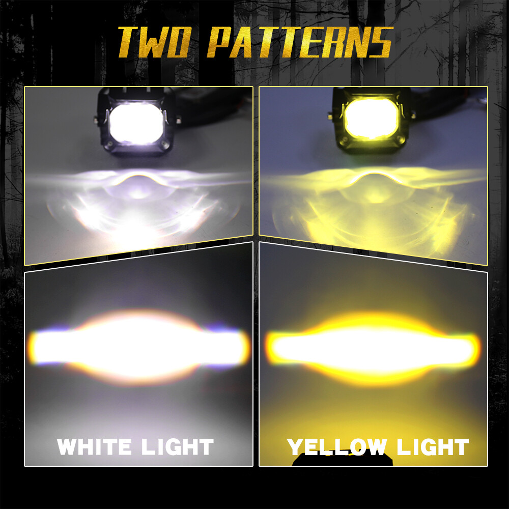 Pair 3″ LED Driving Light Spot Pods Fog Lamps For Peterbilt Mack Semi Truck