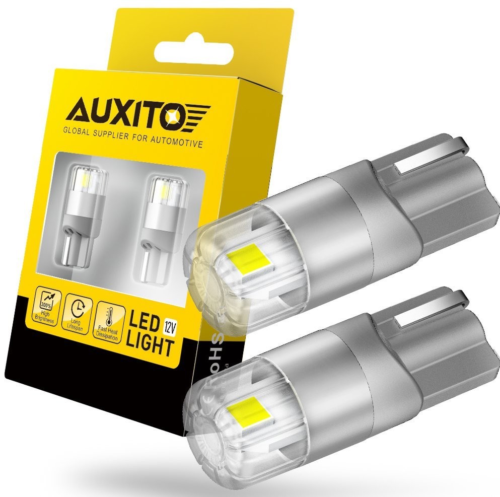 AUXITO 2X License Plate Light Bulbs 168 194 T10 White 6000K Canbus LED Bulb Lamp