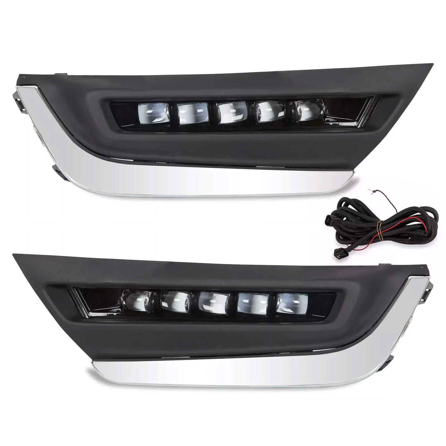 LED DRL Daytime Running Fog Lamp Lights w/Brackets For Honda CRV CR-V 2017-2019