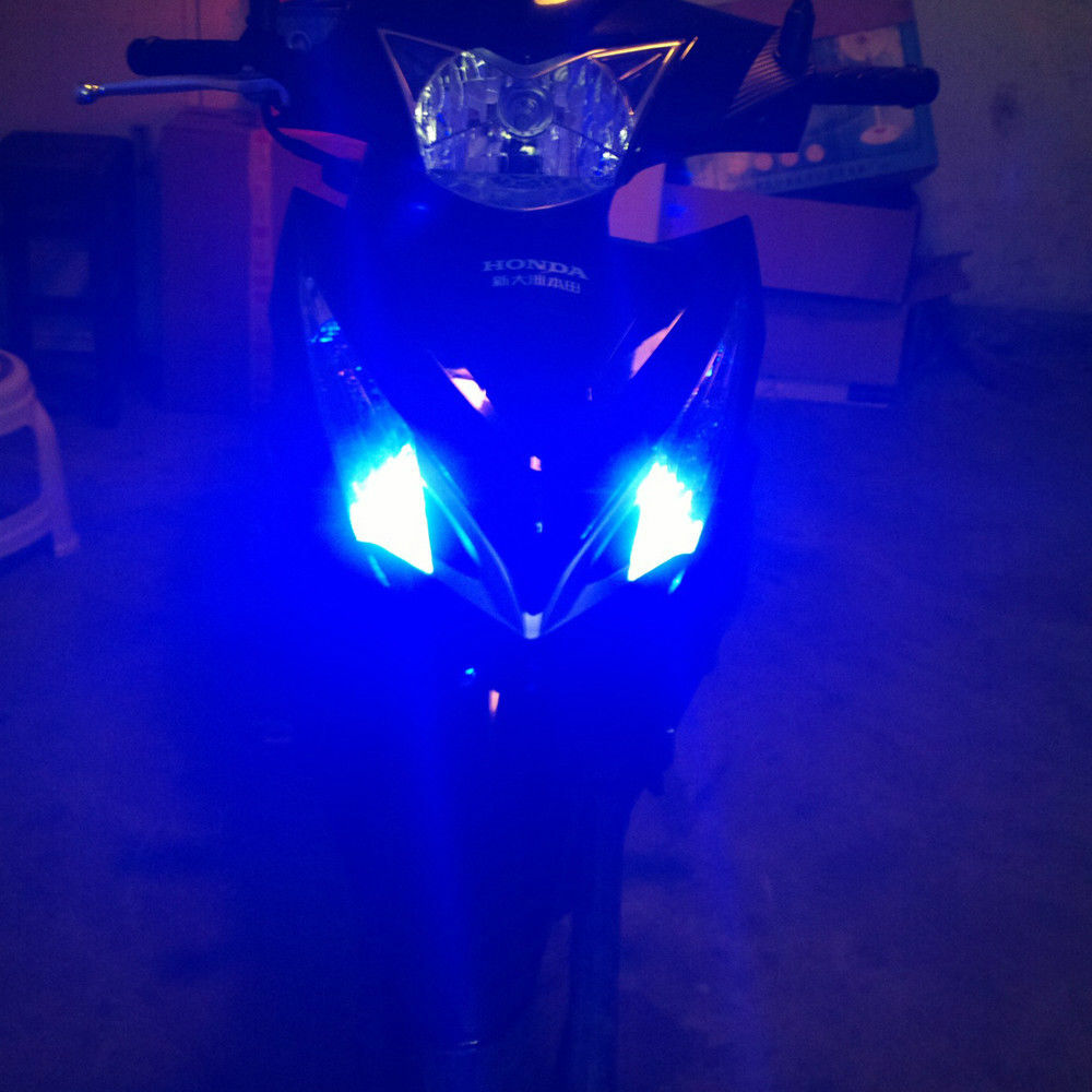 Ultra Blue 5-SMD 2825 168 194 LED Bulbs For Motorcycle Bike Parking Lights