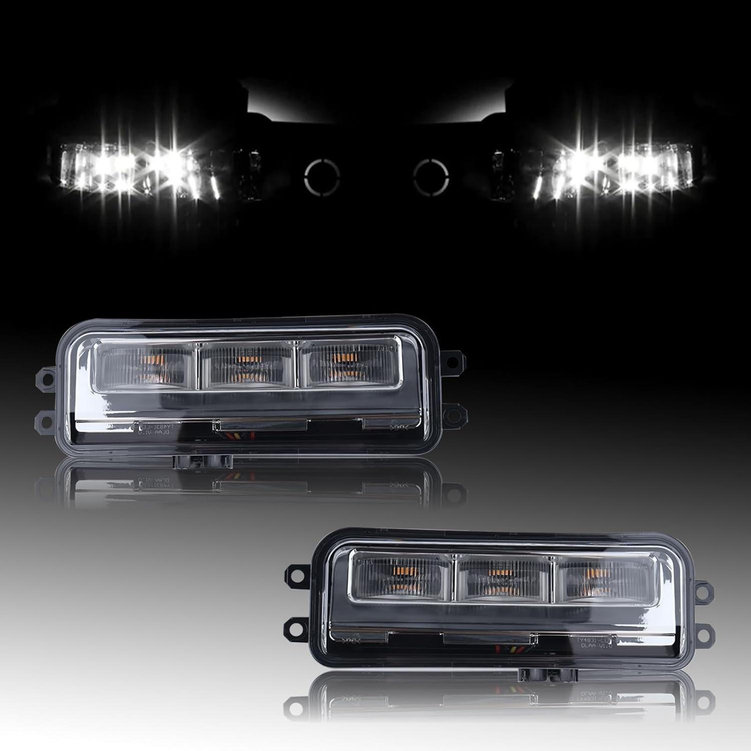 For 2024-2025 Toyota Tacoma LED Bumper Fog Lights Driving Lamps w/ Switch Pair