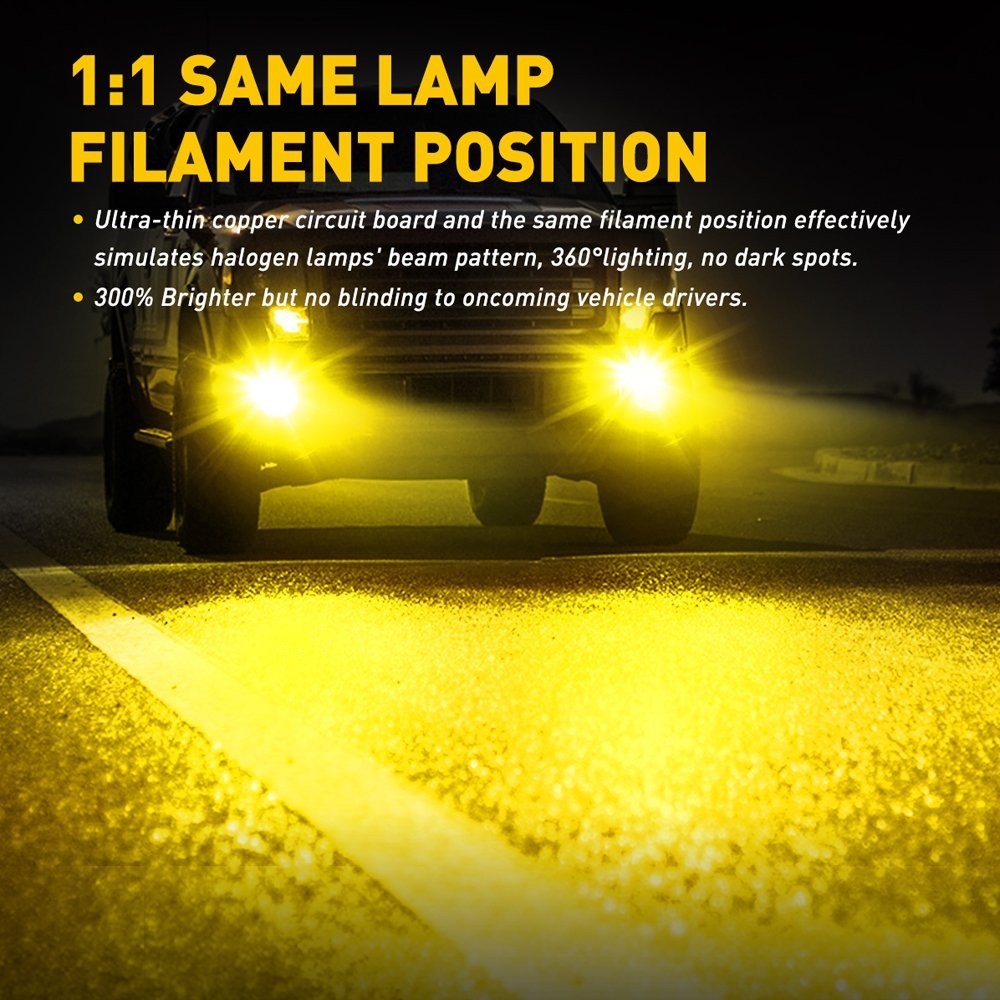 AUXITO 28W 4000LM Super Bright LED 9006 Fog Light Bulbs Daytime Running Light