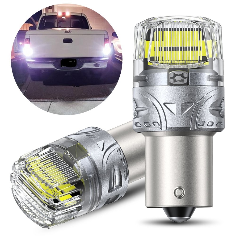 2X BA15S 1156 16SMD LED Interior Light Bulb Tail Reverse Brake Turn Signal Lamp