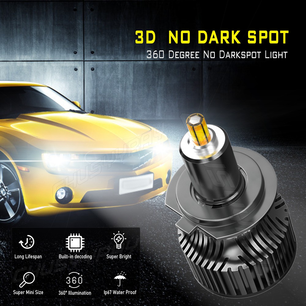 2x H7 LED Headlight Bulb Kit High Low Beam 6000K White New CSP 200W Super Bright