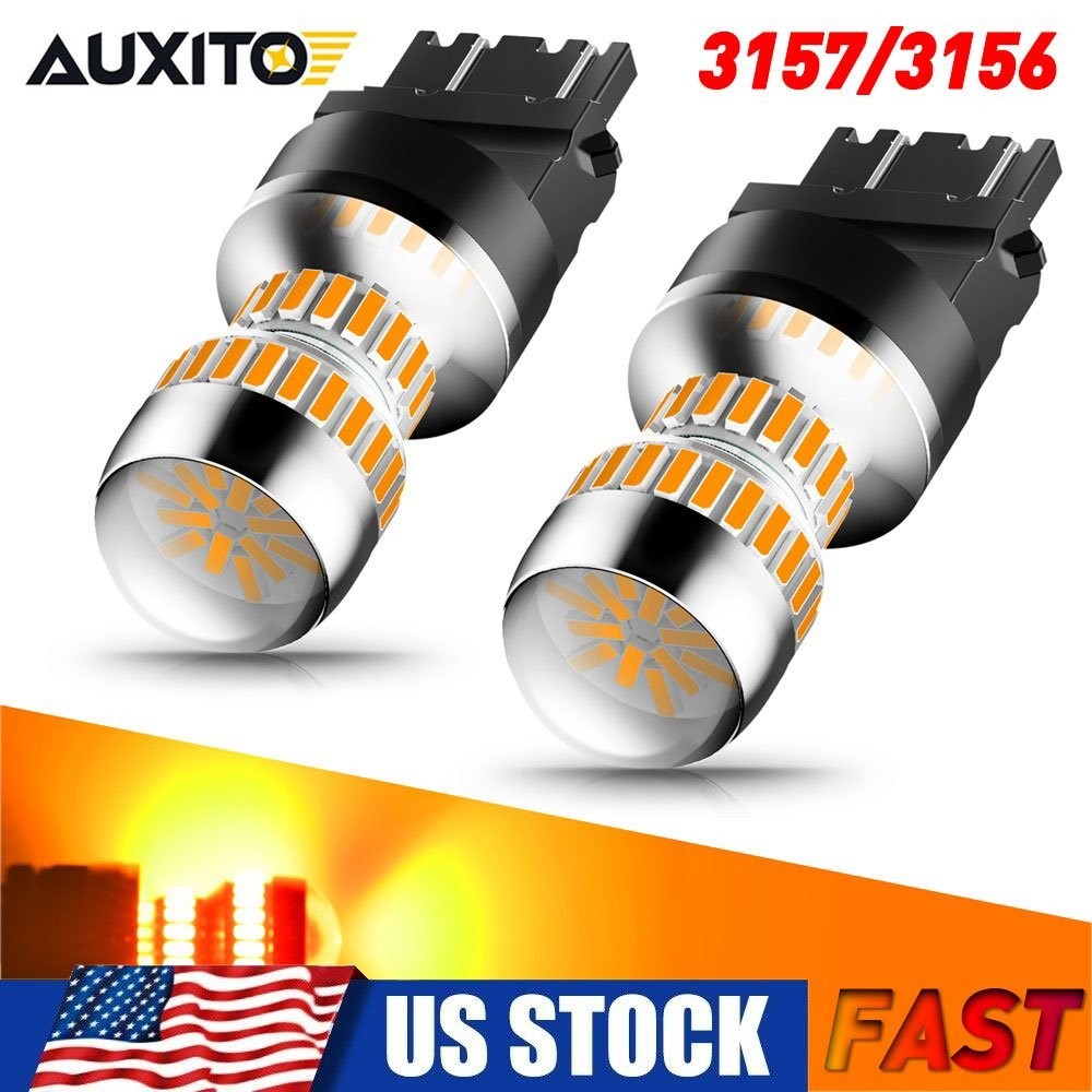 AUXITO Amber Yellow 3156 3157 LED Front Rear Turn Signal Blinker Light Bulb GUS