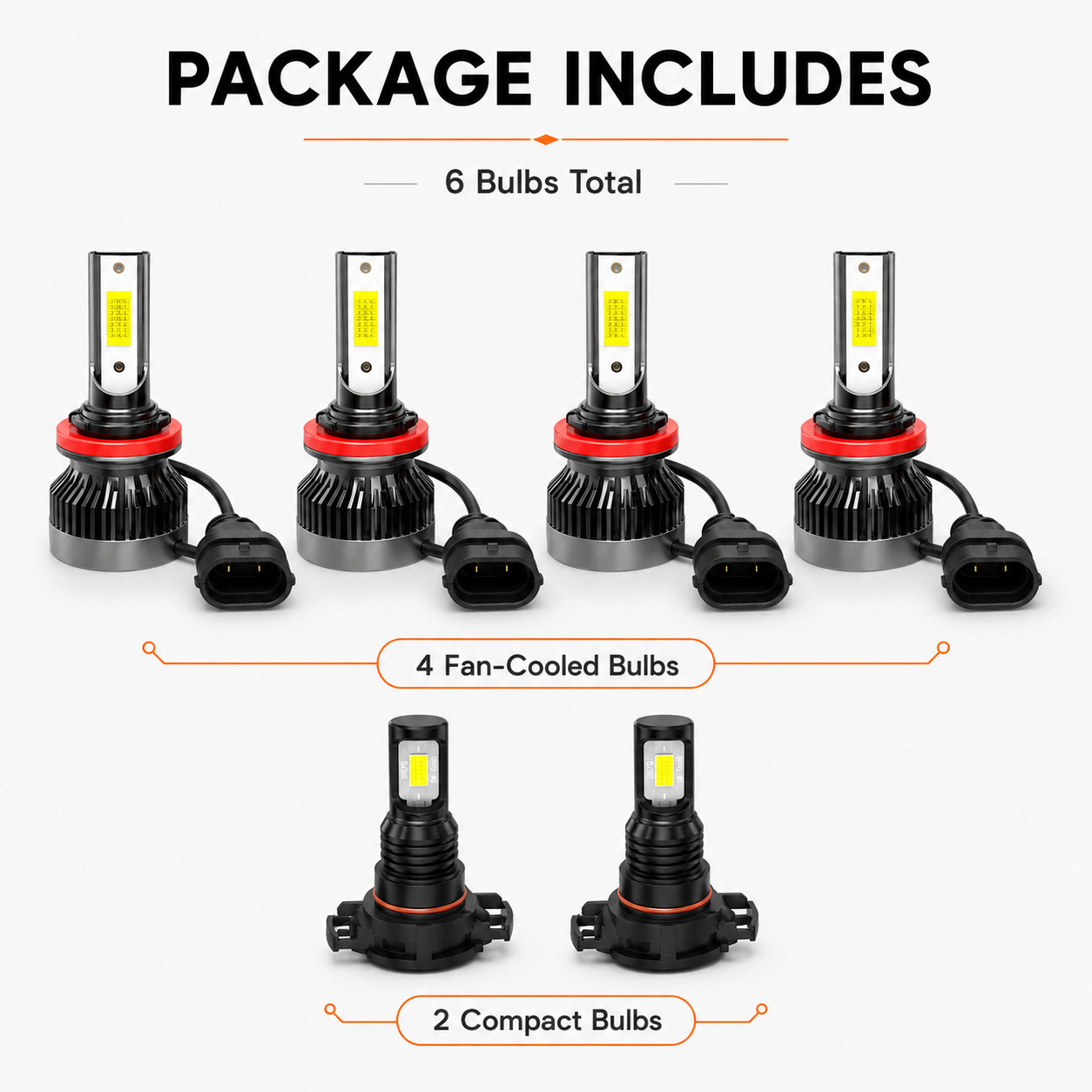 9005 H11 5202 LED Headlight Fog Light Bulbs Combo For Chevy Silverado 07-15 6x