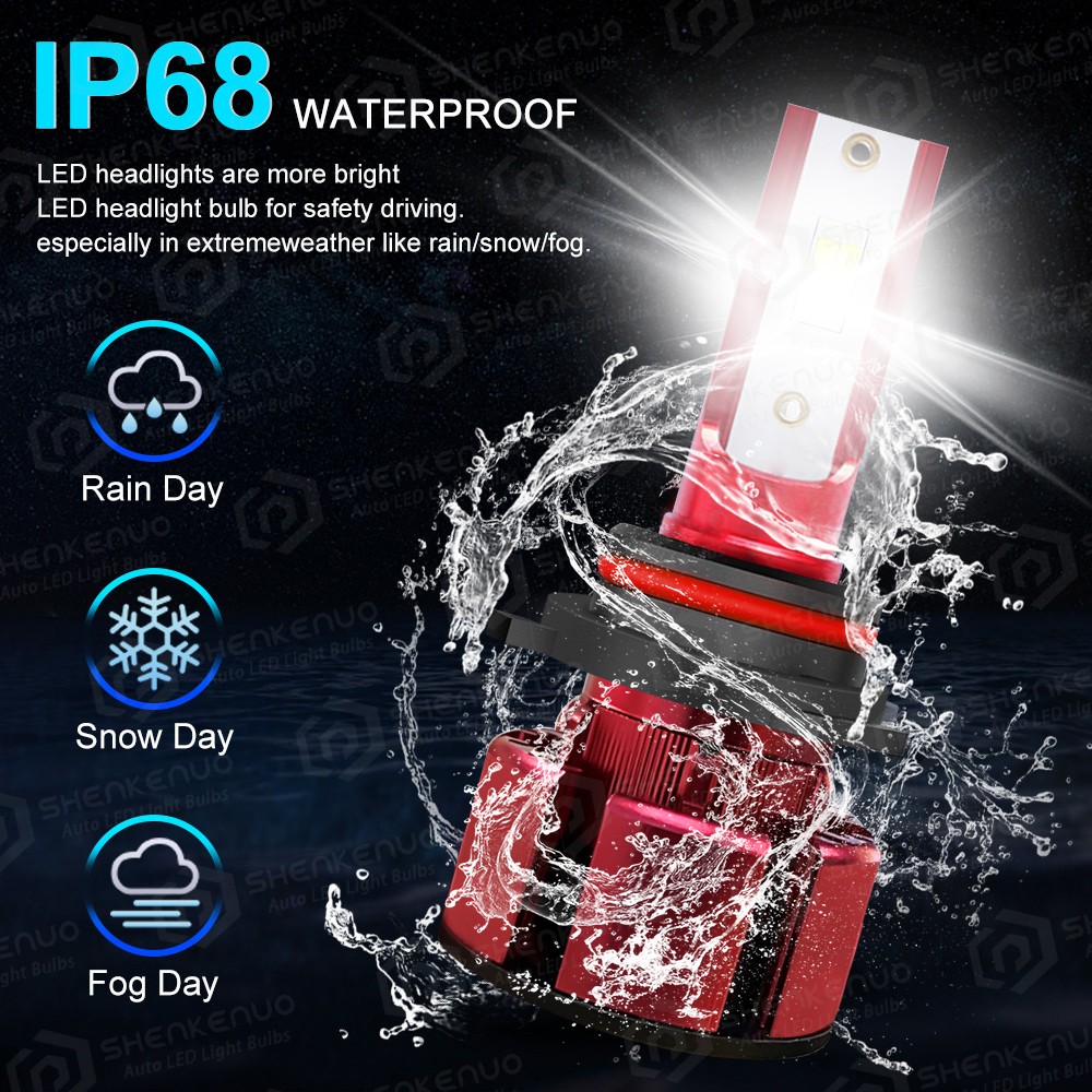 9012/HIR2 H16/5202 LED Headlight Fog Light Kit Bulbs White 6000K Plug&Play 4Pack