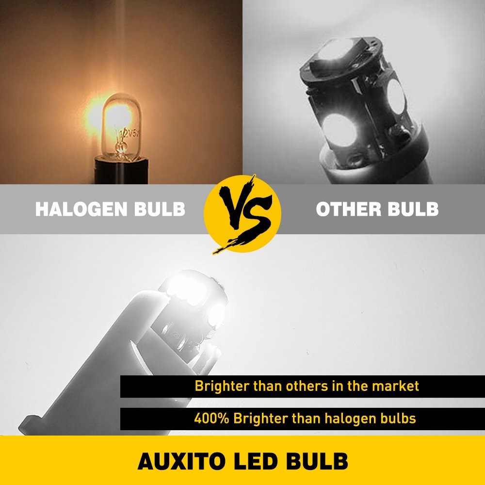 2x Super Bright T10/921/194 6500K White 18 LED RV Trailer Interior Light Bulbs