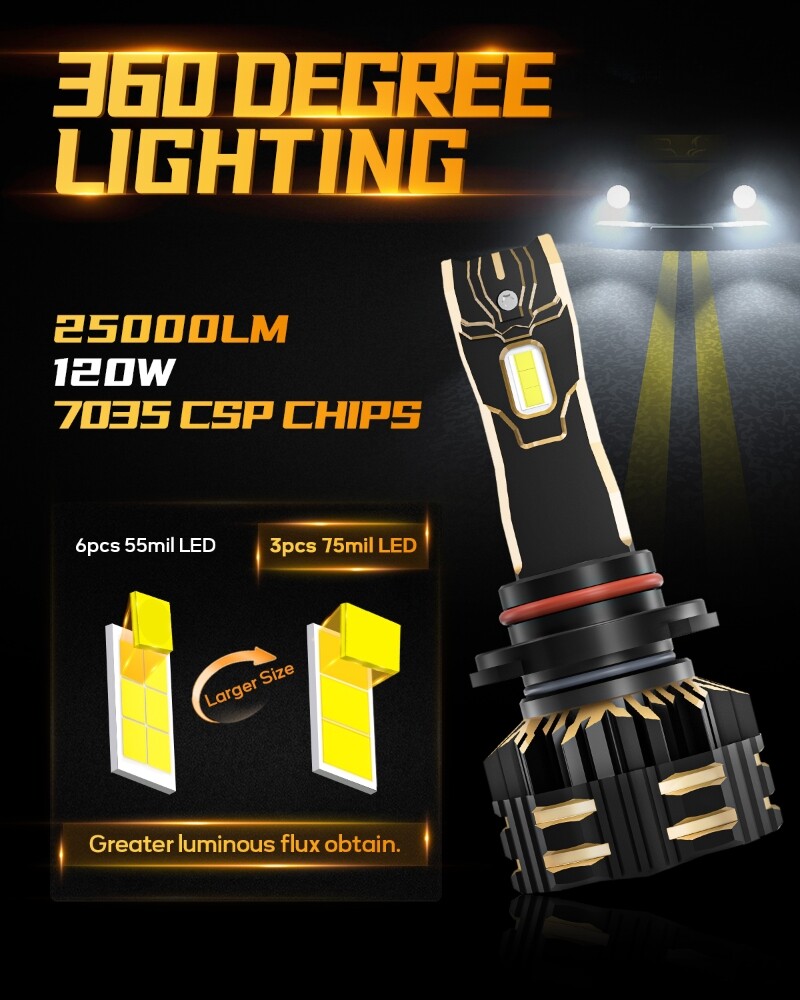 For Nissan Xterra 2005-2015 CANBUS 6000K LED Headlight Hi/Low Fog Light 3000K 4x