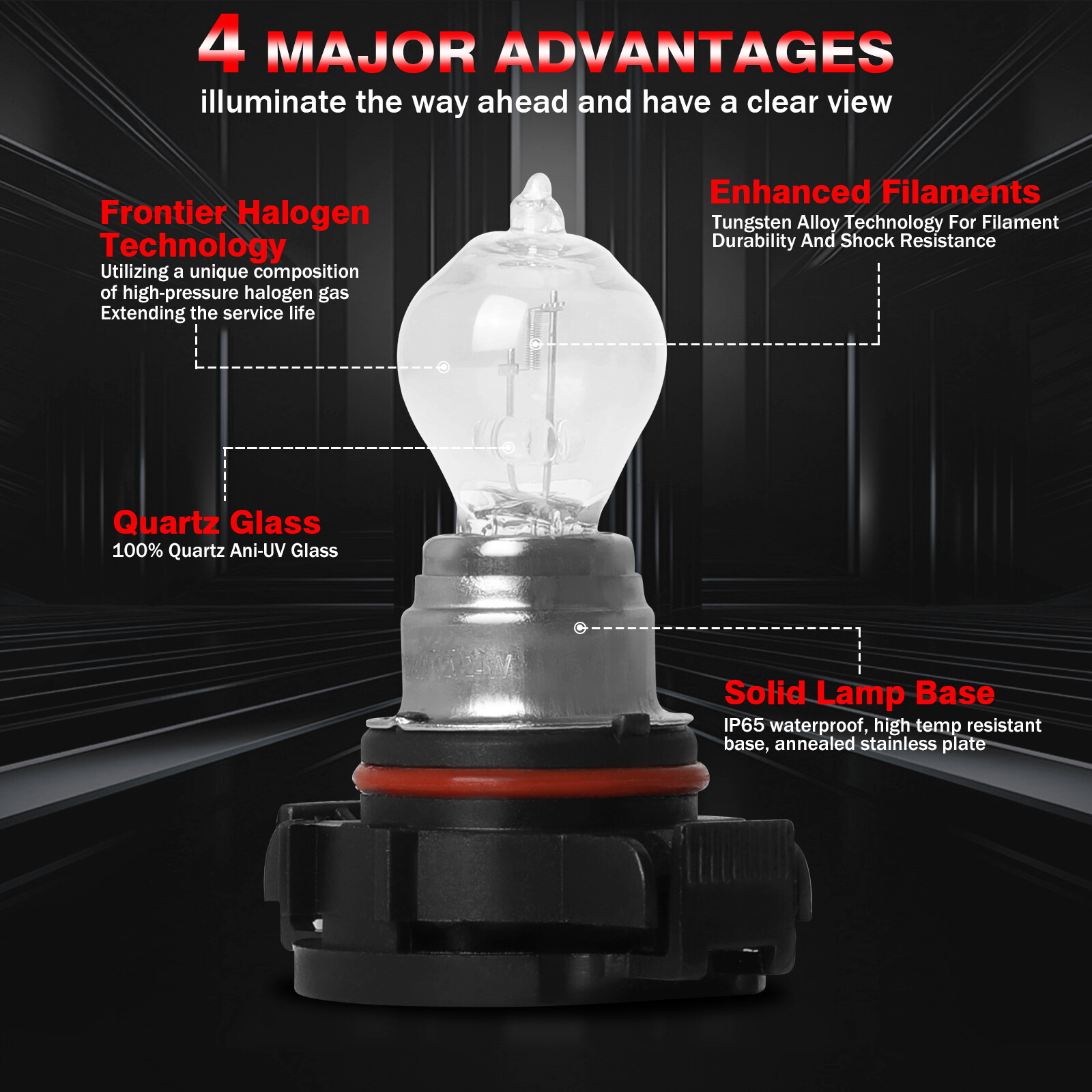 H16 5202 Halogen Fog / Driving Light Bulbs 3400K For Chevy Avalanche 2007-2013