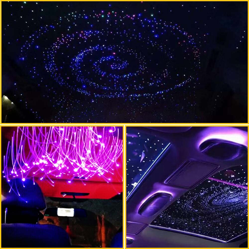 500pc Fiber Optic LED Car/Home Headliner Roof Ceiling 16W RGBW Star Light Kit PI