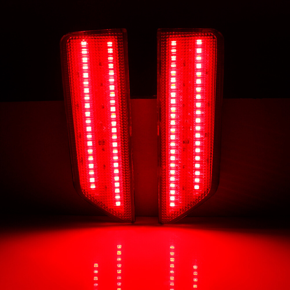 Smoke Lens Rear Bumper Reflector LED Tail Brake Lights For 2016 2017 GMC Terrain