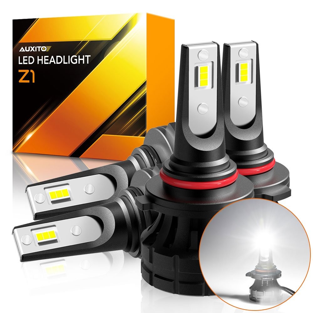 9005 AUXITO HB3 LED 9006 Headlight Bulbs Kit High Beam 6000K White 20000LM Z1 D