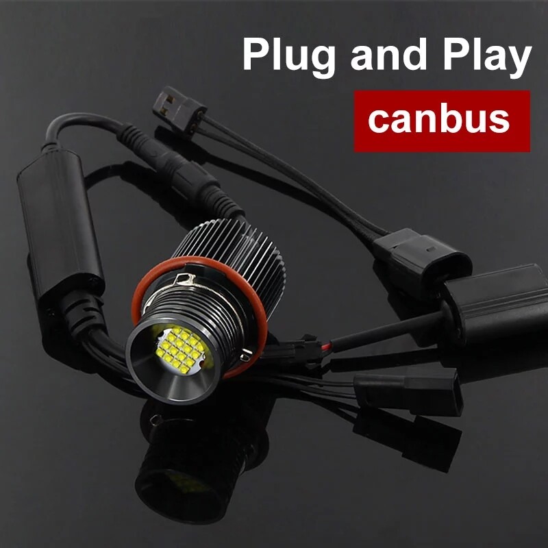 For BMW E39 E60 E63 E65 X3 X5 160W White LED Angel Eyes Halo Ring Marker Bulbs