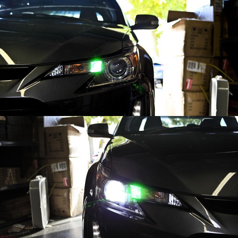 2pcs Bright Green W5W LED Front Marker Parking Light Bulb for 2014-2016 Scion tC