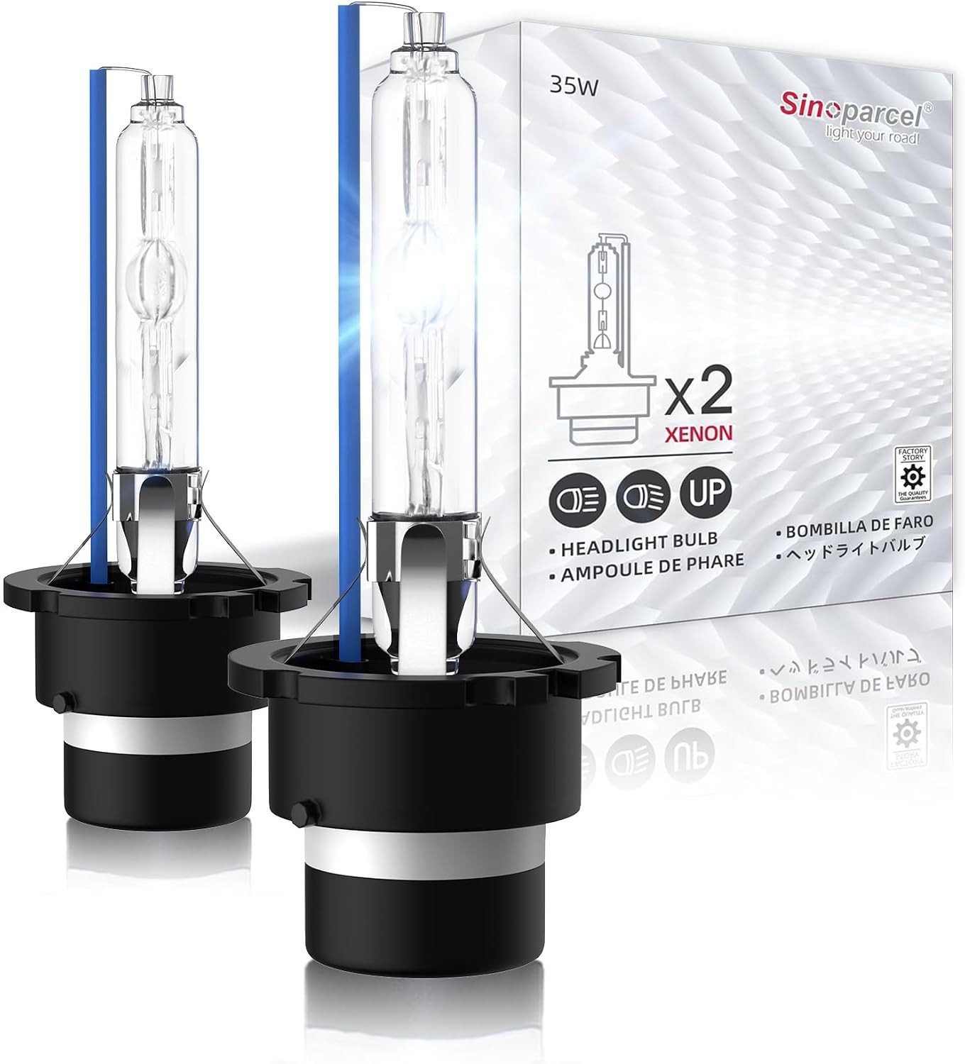 New D2S Xenon HID Headlight Bulbs High Low Beam – 8000K 35W 66240 85122UB 660…