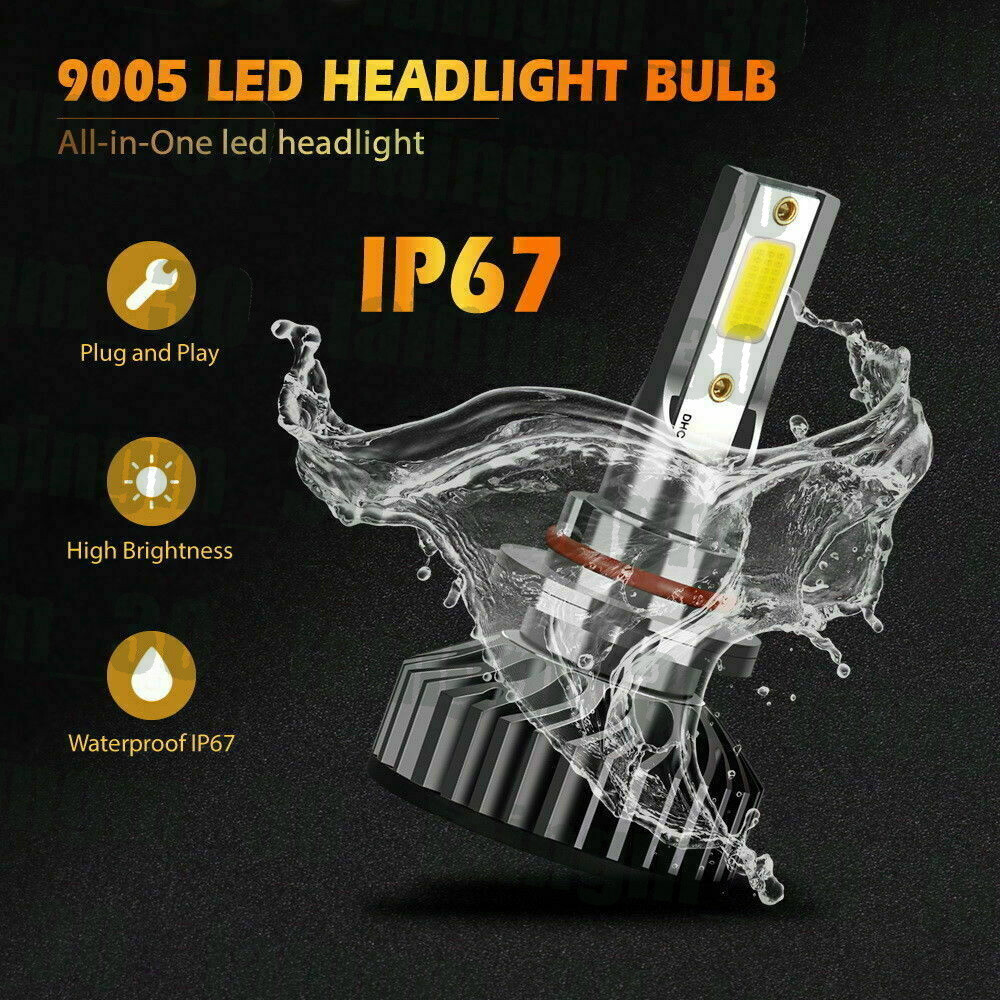 F2 MINI FOR 2007-14 Tahoe Suburban 9005+H11 LED Headlight Bulbs+H16 Fog Lights