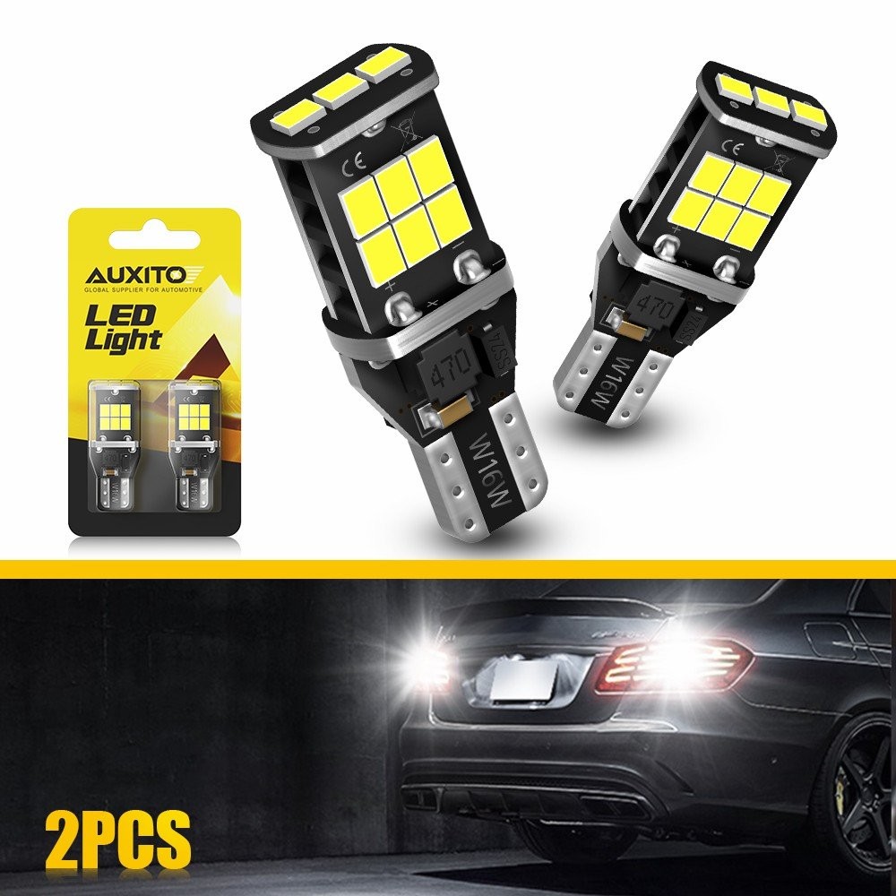 AUXITO T15 921 912 904 LED Reverse Backup Light Bulbs 6000K Super Bright 2400LM
