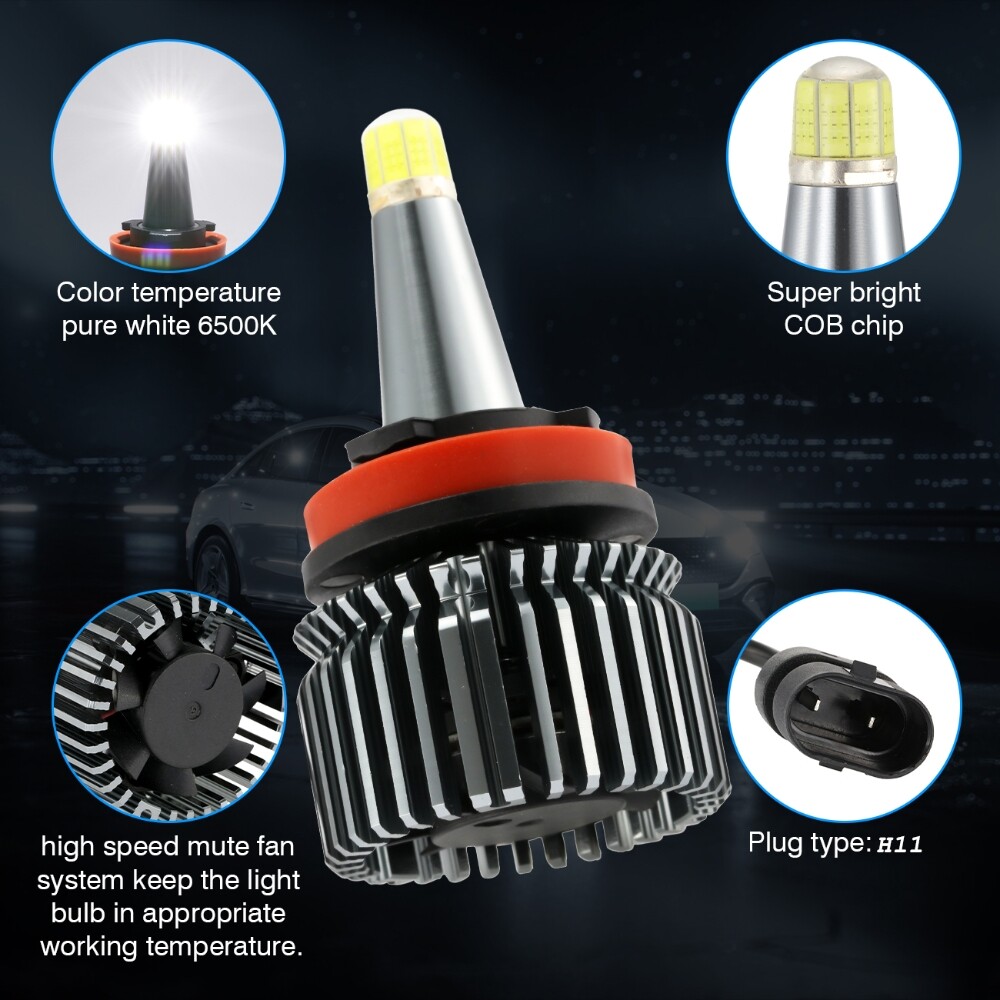 NEW 360° H11 LED Headlight Kit Low Beam Bulbs Super Bright 6500K 1000000LM White