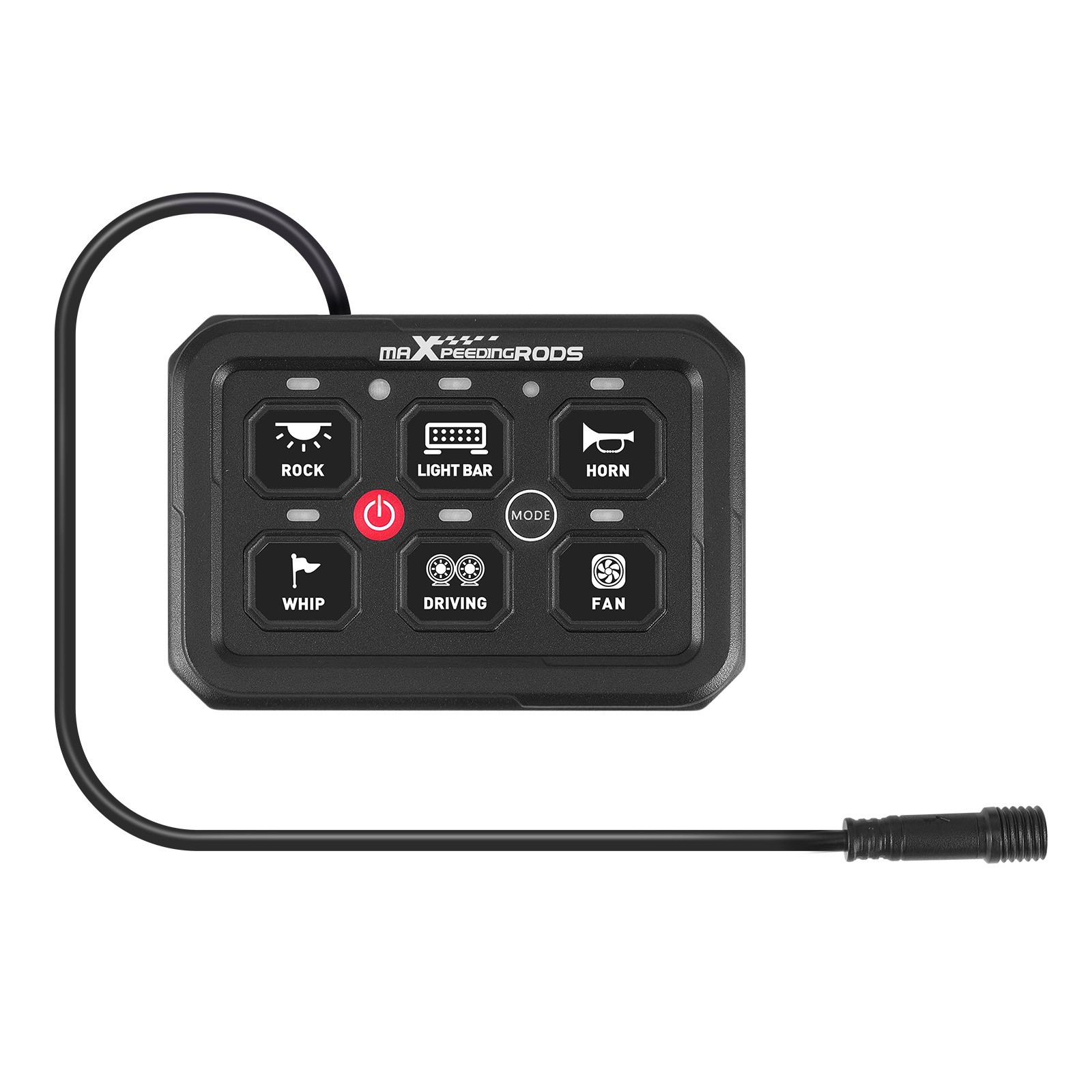 Touch Switch Panel RGB For Truck SUV UTV ATV Boat 6 Gang 60A Aluminum Housing
