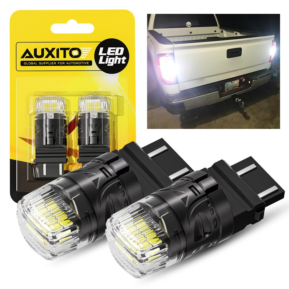 2pcs 3157 3156 Super White 16SMD LED Reverse Tail Brake Signal Light Bulb 6500K