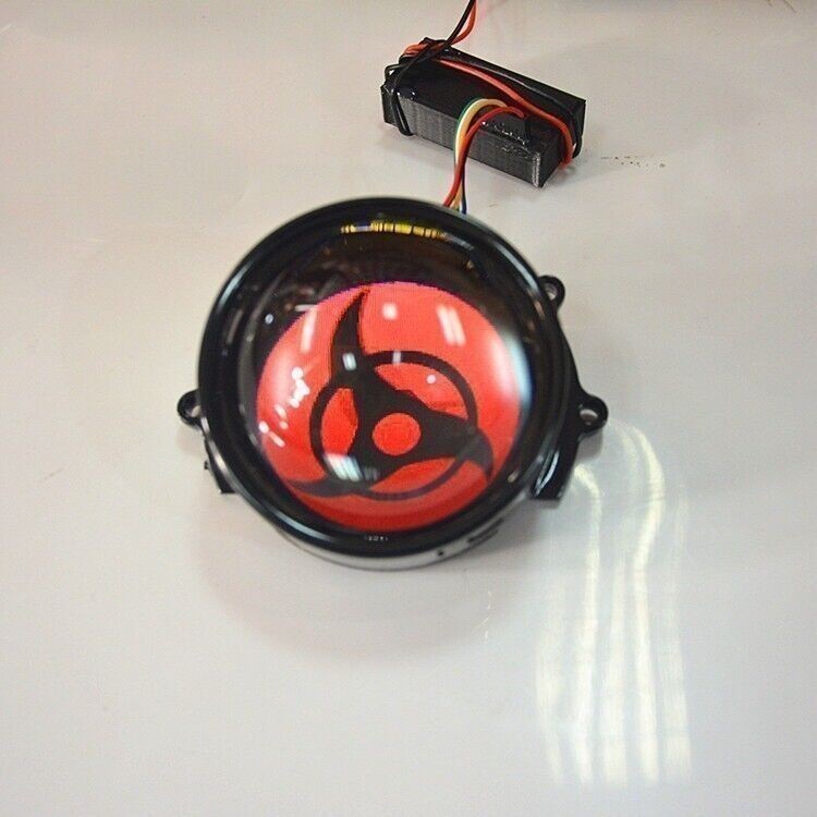 2Pcs 12V LED Red/Ice Blue/Green Devil Eyes Car Light WiFi Control Headlight Lens
