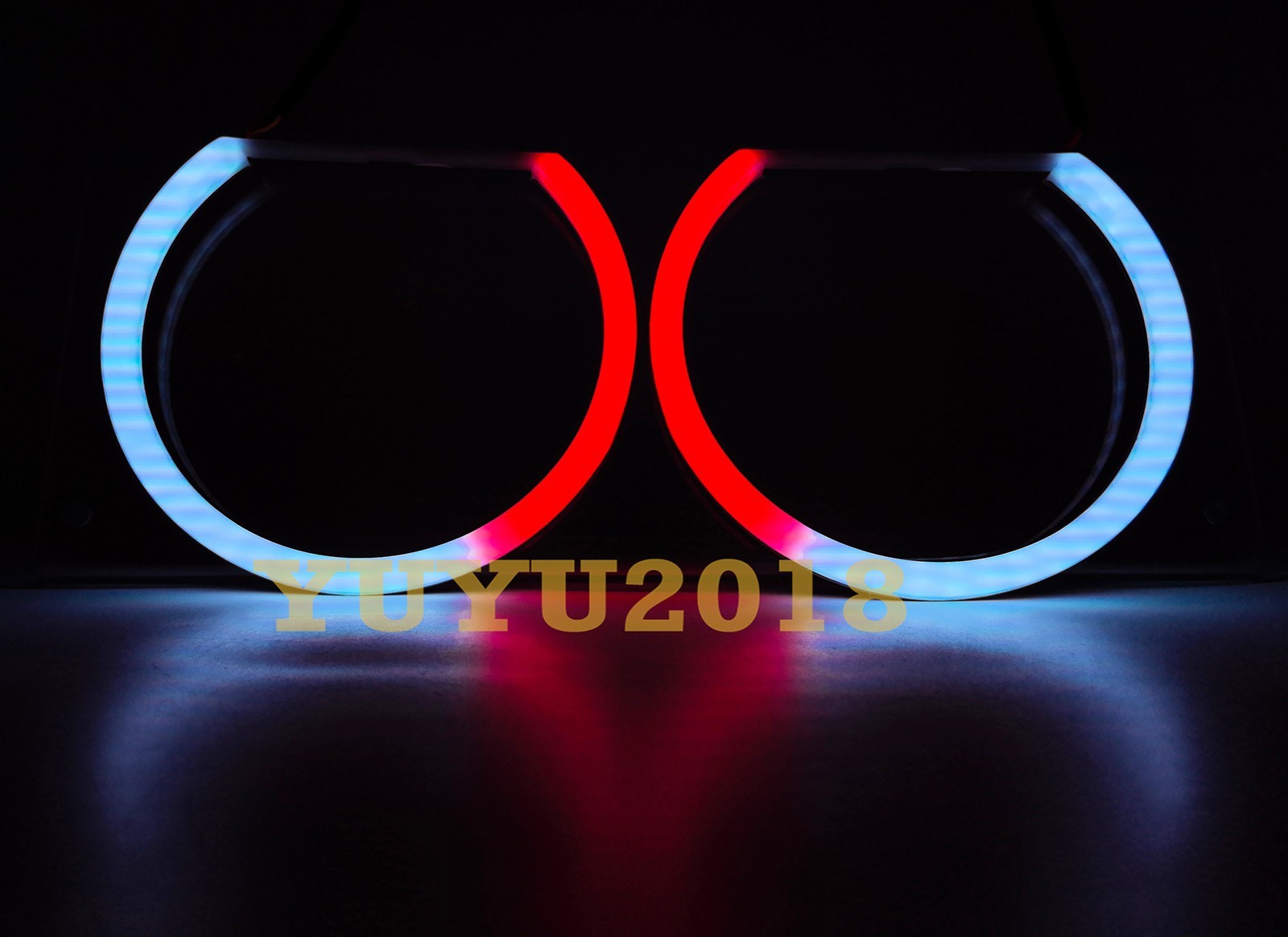 Dream color halo ring Flow series Chasing RGB LED Turn Signal Bluetooth DRL lamp