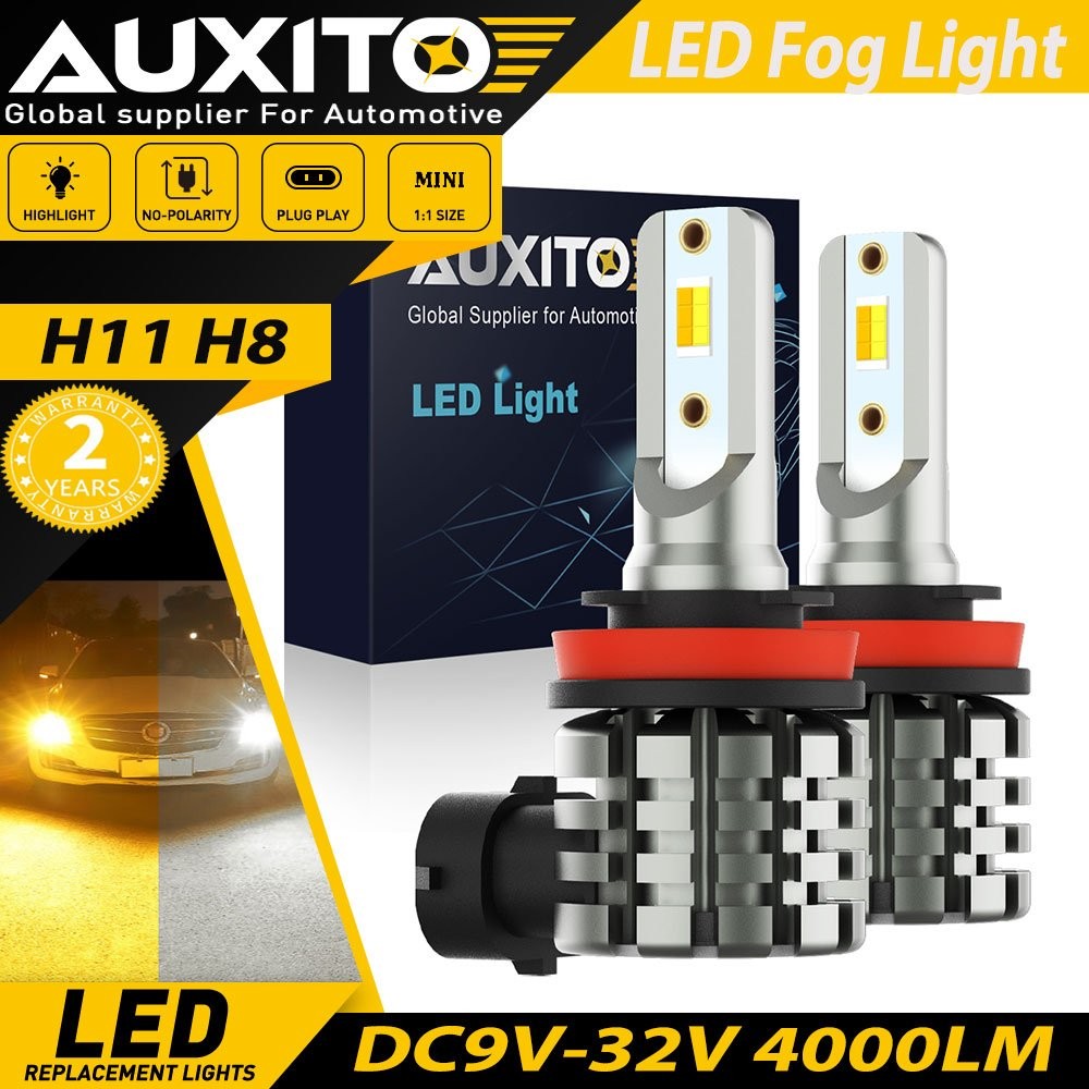 2X Switchback H11 H16 H8 LED Fog Light Bulbs Dual Color 3000K Yellow 6000K White