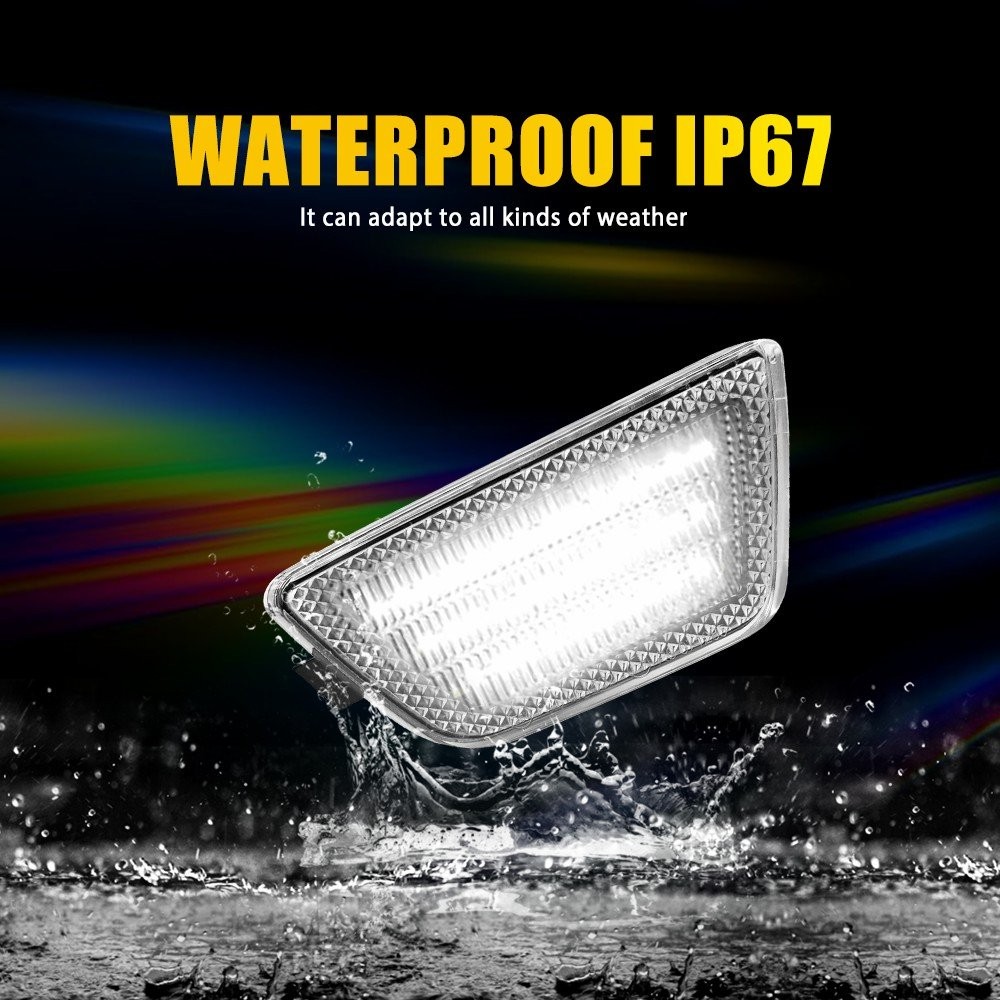 Pair LED 3-Row 2011-2015 Marker Side Light For Chevrolet LH+RH Clear Cruze White