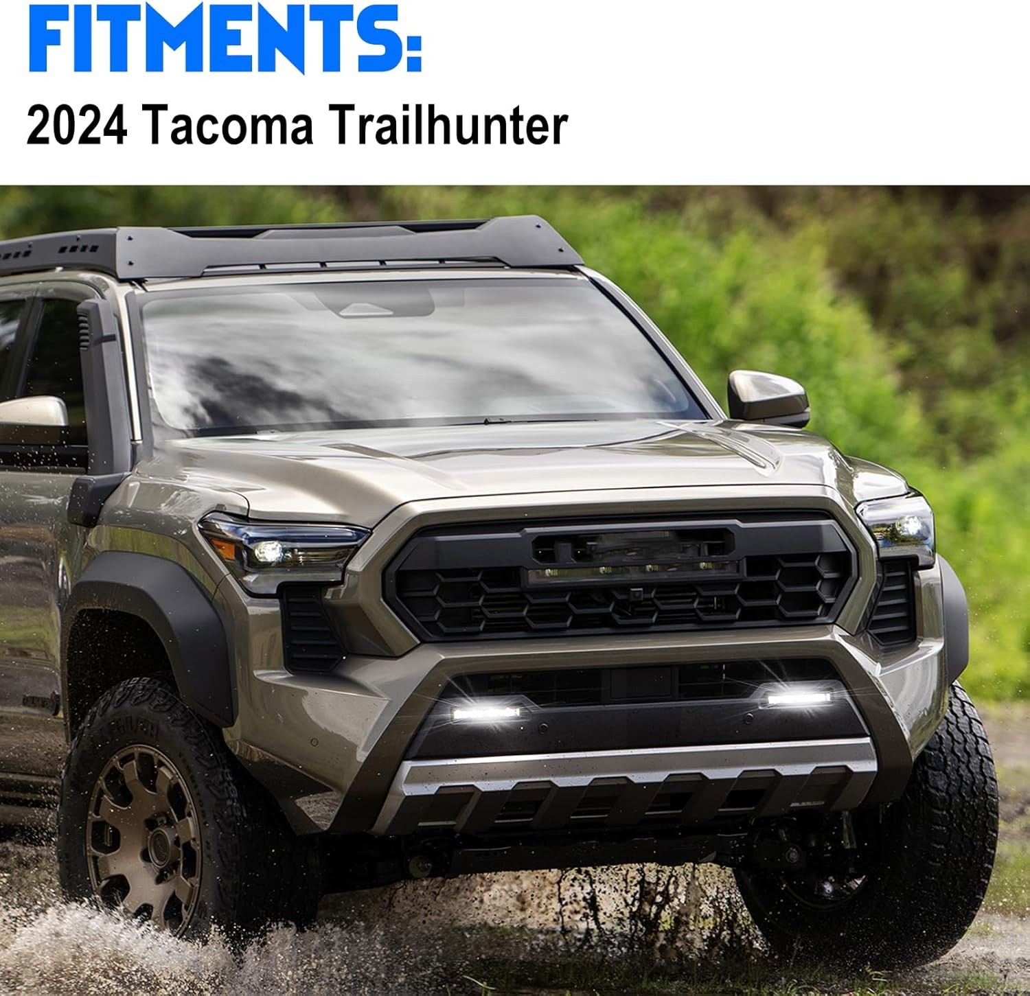 For 2024-2025 Toyota Tacoma LED Bumper Fog Lights Driving Lamps w/ Switch Pair