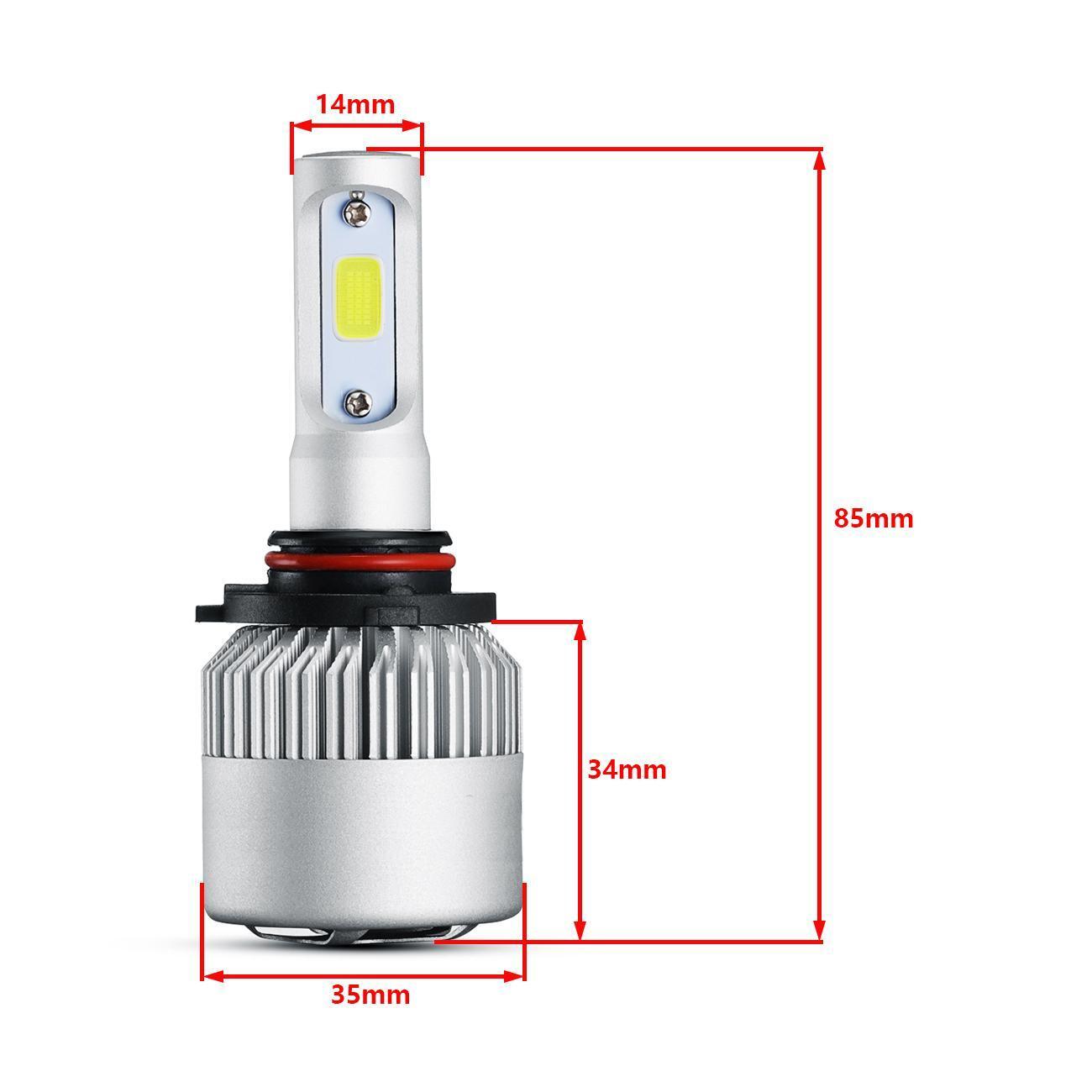 2/4-sides Combo 9005+H11 LED Headlight Super Bright Bulb Kit White High/Low Beam
