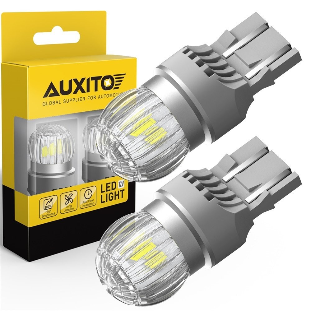 2x 7440 AUXITO T20 7443 LED Bulbs Back Brake Up Reverse Light Pure White Bright